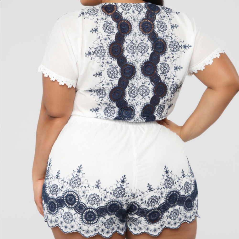 Embroidered Matching Short Set - Picture 7 of 7
